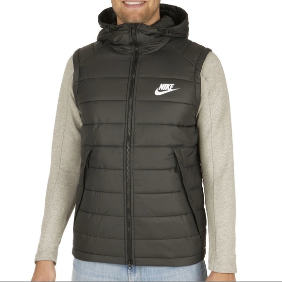 Nike~ Men’s Advance 15  Hooded Jacket Black Size‎ Large Hi-Low Hem Long Sleeve - Picture 1 of 13
